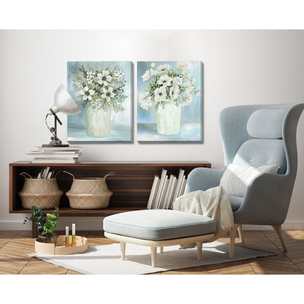 White Blooms Set of 2
