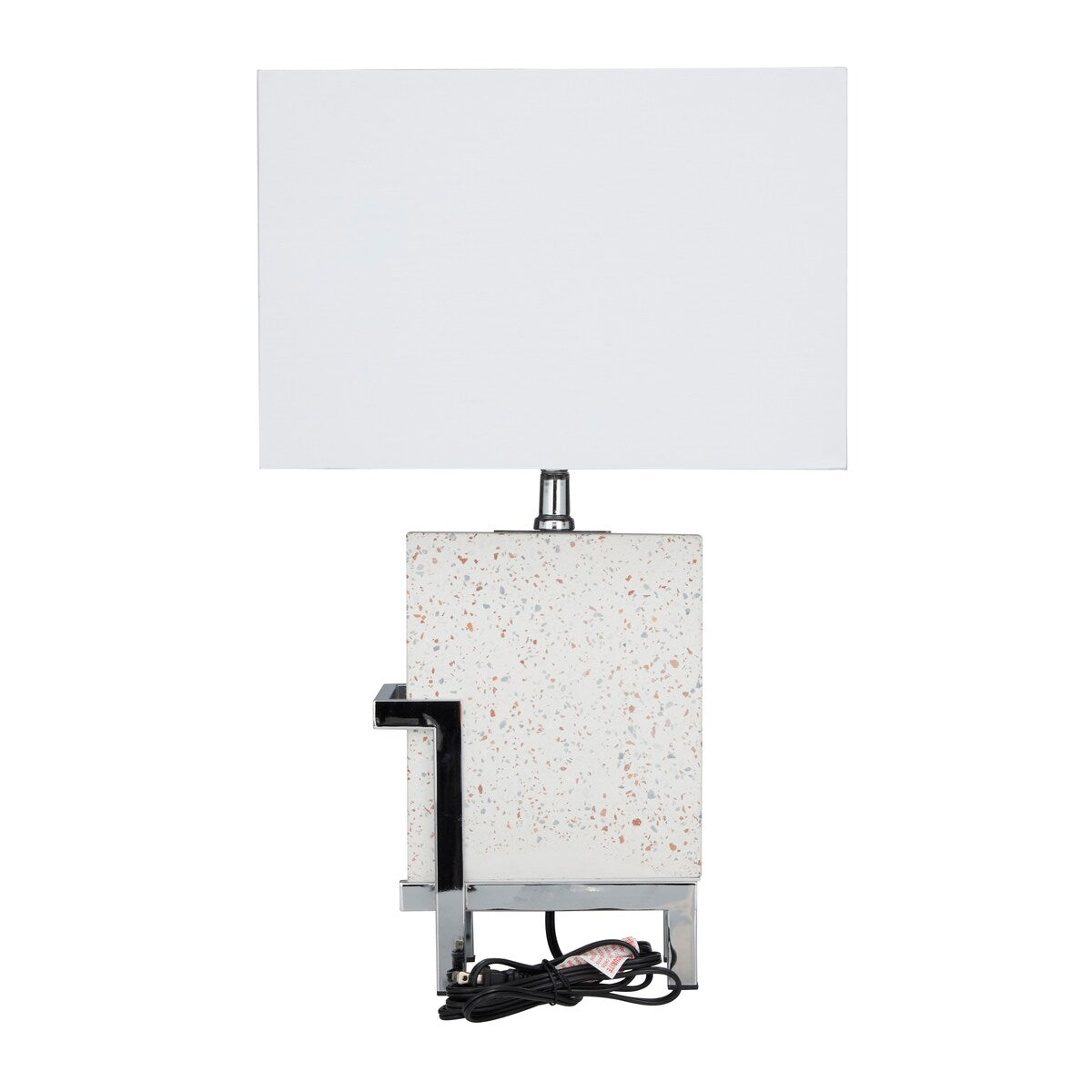 White Cement Transitional Table Lamp - 10 x 18 x 25