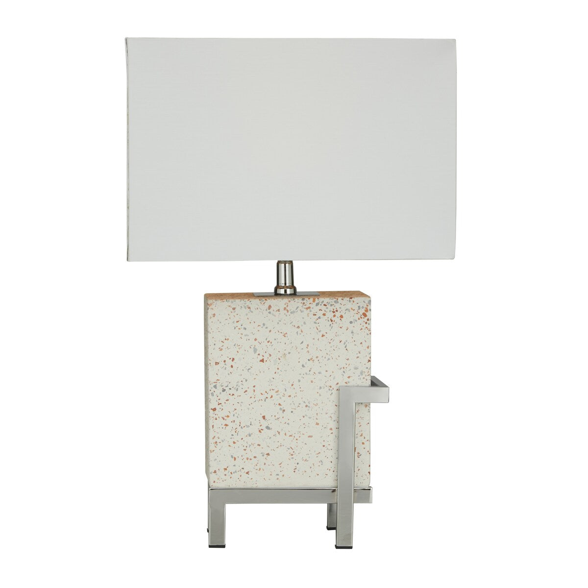 White Cement Transitional Table Lamp - 10 x 18 x 25