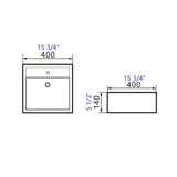 White Ceramic Square Vessel Bathroom Sink