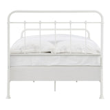 White Curved Frame Metal Bed