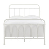 White Curved Frame Metal Bed