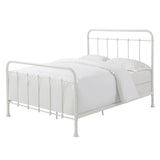White Curved Frame Metal Bed