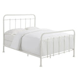White Curved Frame Metal Bed