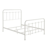 White Curved Frame Metal Bed
