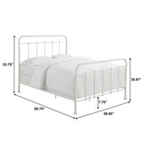 White Curved Frame Metal Bed