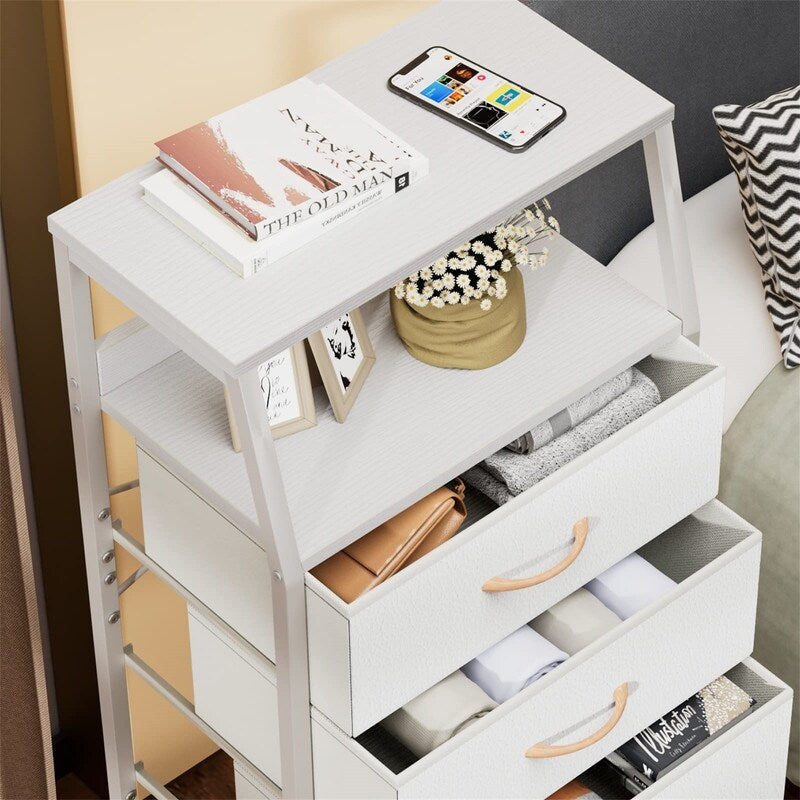 White Dresser with 5 Drawers