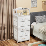 White Dresser with 5 Drawers