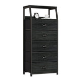 White Dresser with 5 Drawers