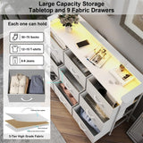 White Dresser with LED Light