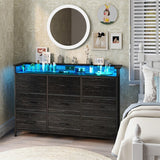 White Dresser with LED Light