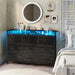 White Dresser with LED Light