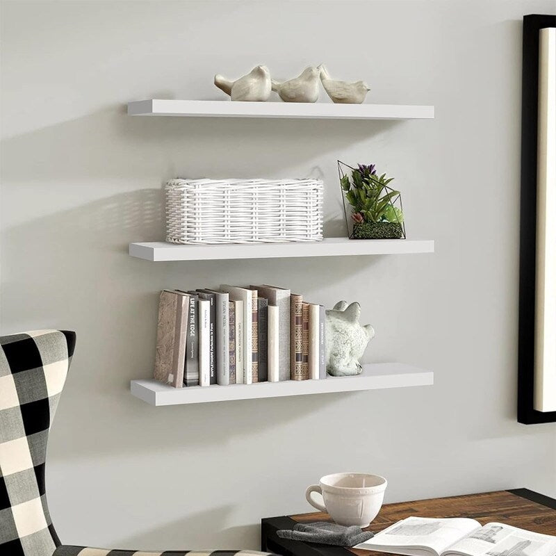 White Floating Shelves Set of 3