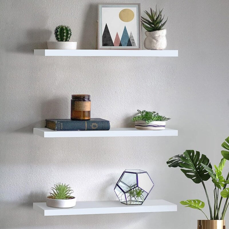 White Floating Shelves Set of 3