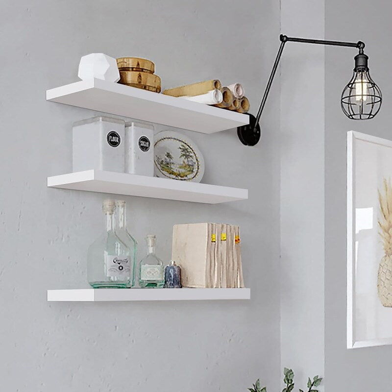White Floating Shelves Set of 3