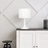 White Fluted Table Lamp