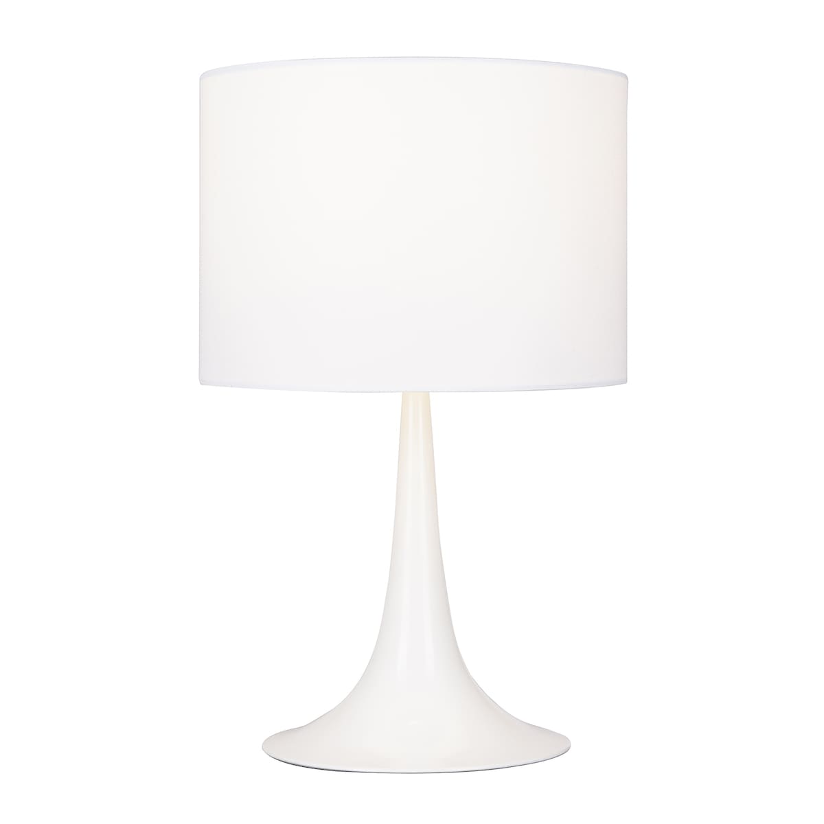 White Fluted Table Lamp