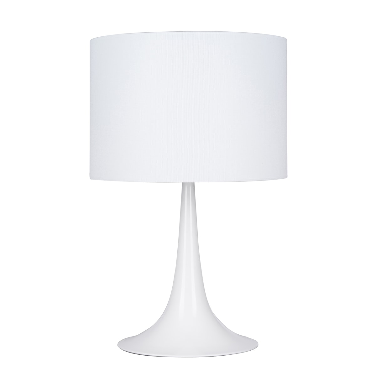 White Fluted Table Lamp