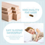 White Full Floor Bed with Safety Guardrails and Door for Kids