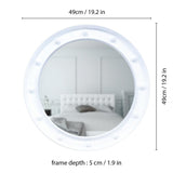 White Hollywood Vanity Round Mirror Wall Hanging - 1 Pack