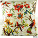 Ethnic Kantha Stitch Tropical Birds Cushion Cover , Handmade in India