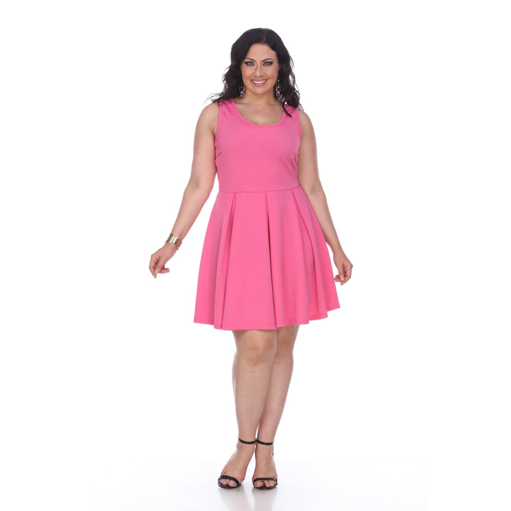 White Mark Plus Size Crystal Dress
