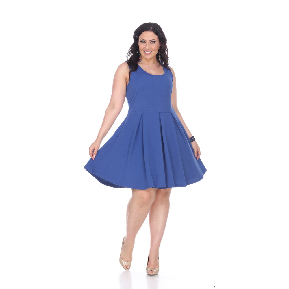 White Mark Plus Size Crystal Dress