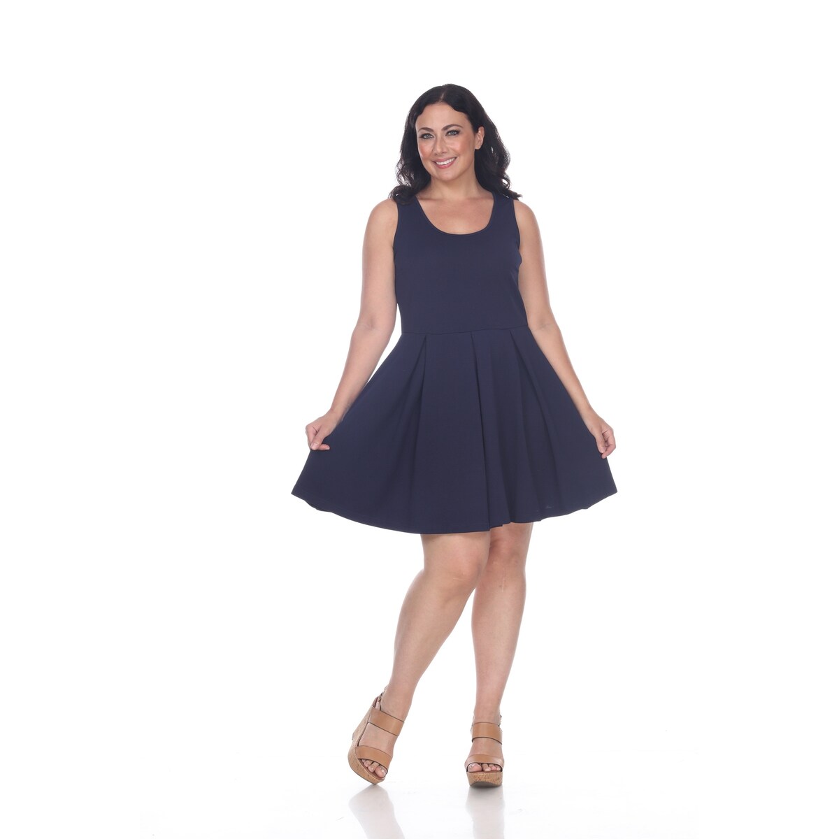 White Mark Plus Size Crystal Dress