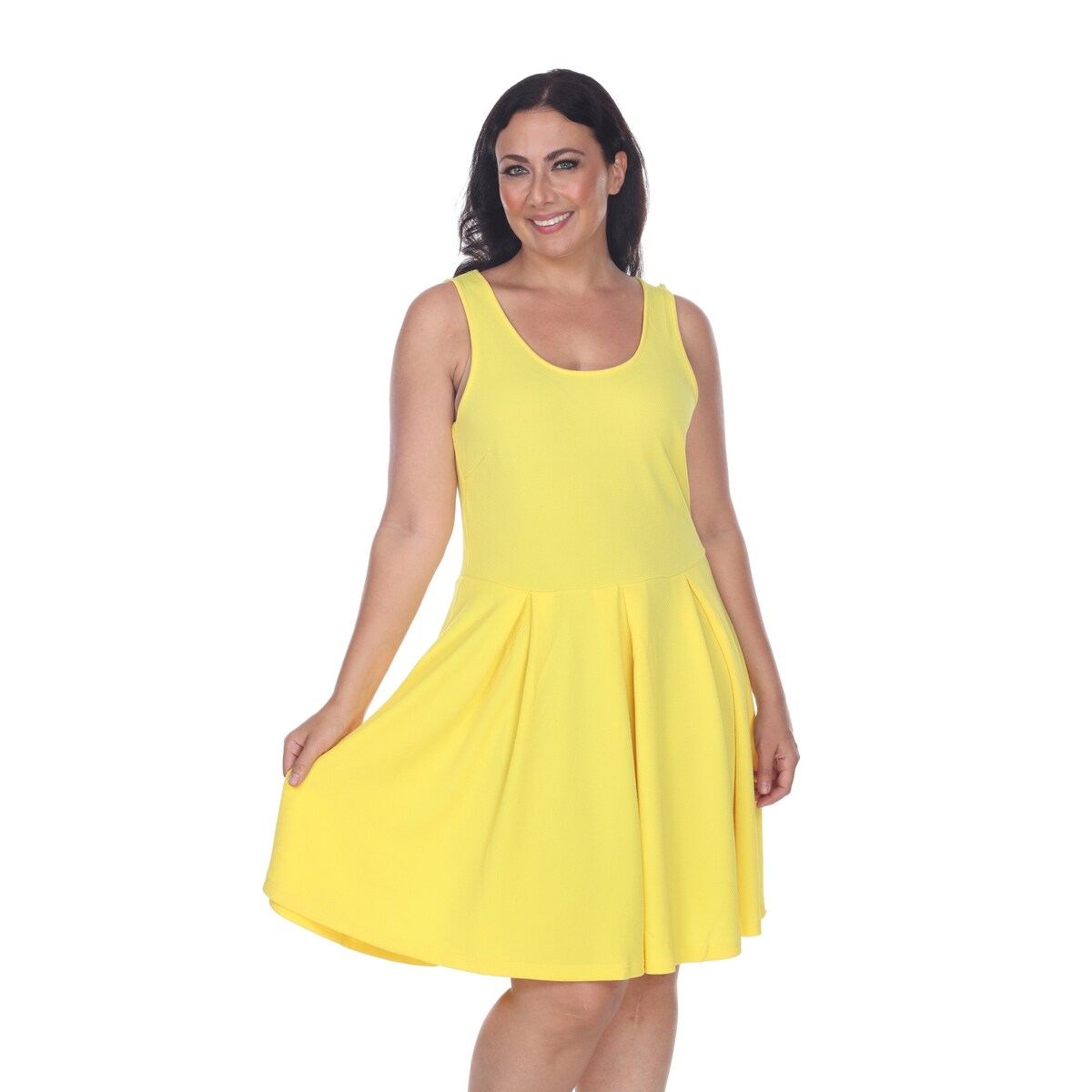 White Mark Plus Size Crystal Dress