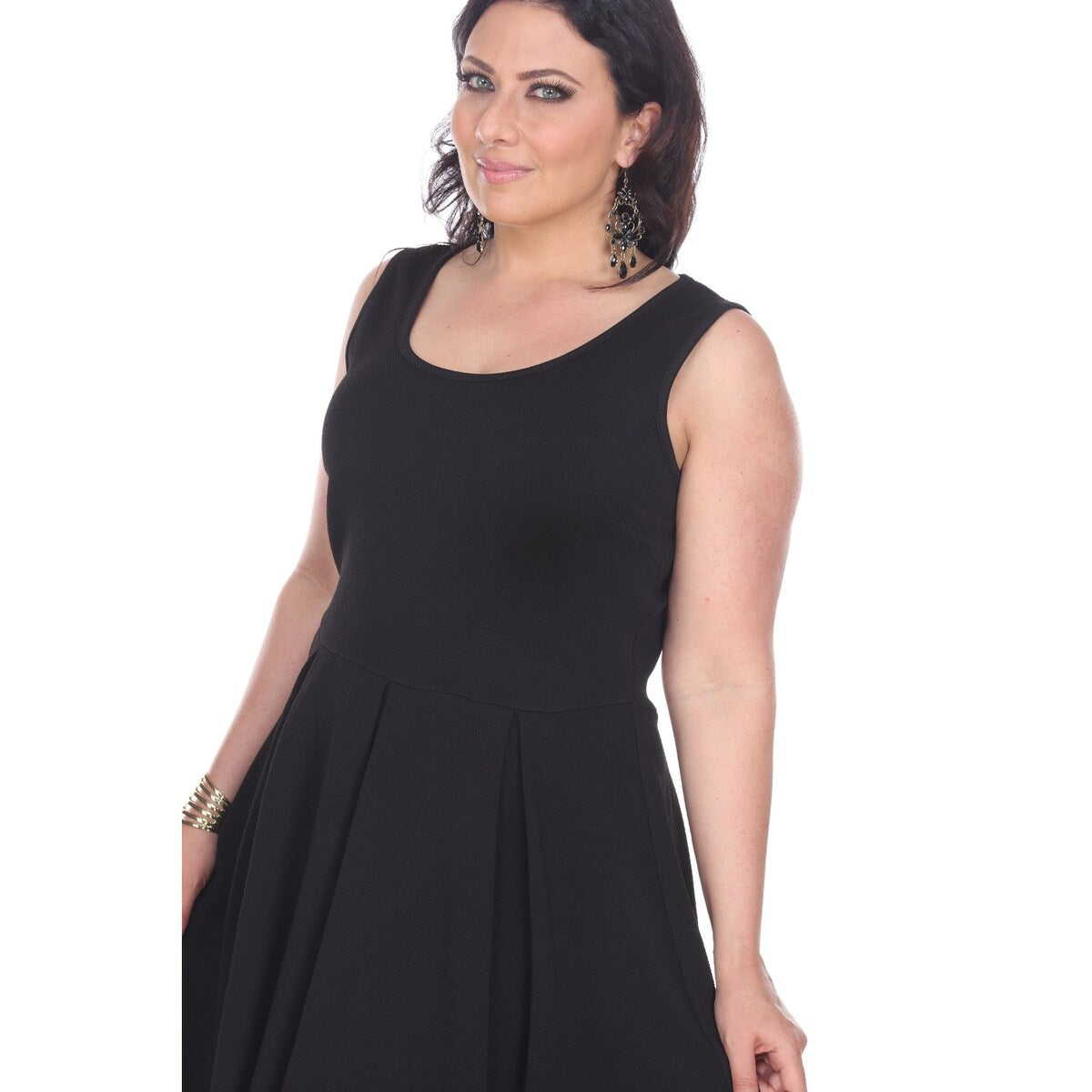White Mark Plus Size Crystal Dress