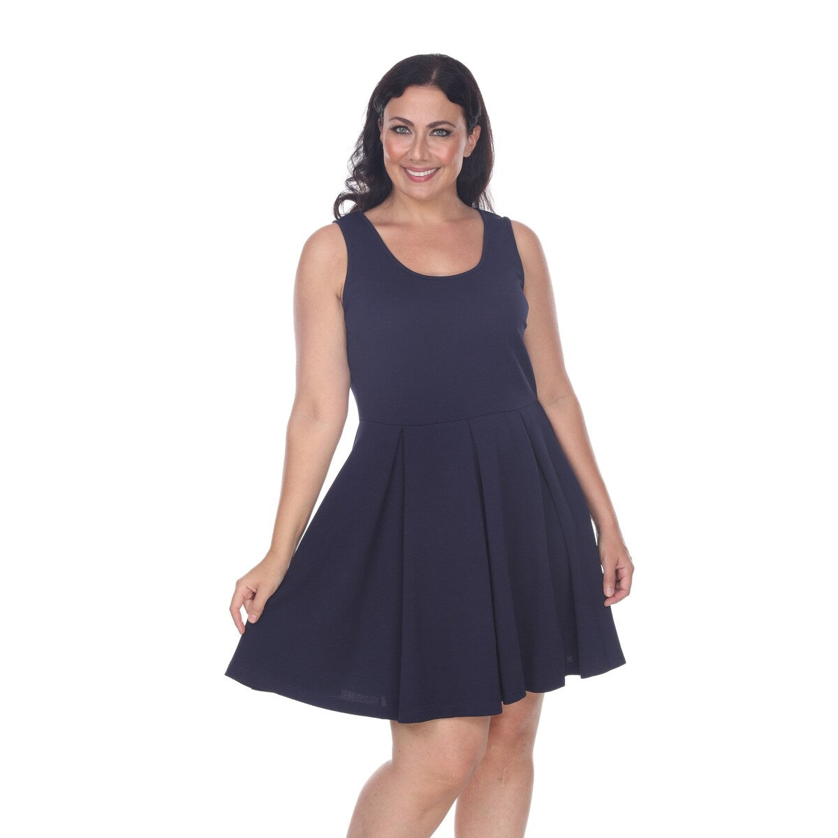 White Mark Plus Size Crystal Dress