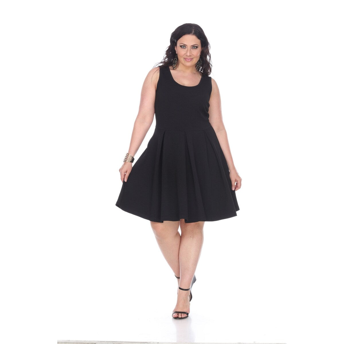 White Mark Plus Size Crystal Dress