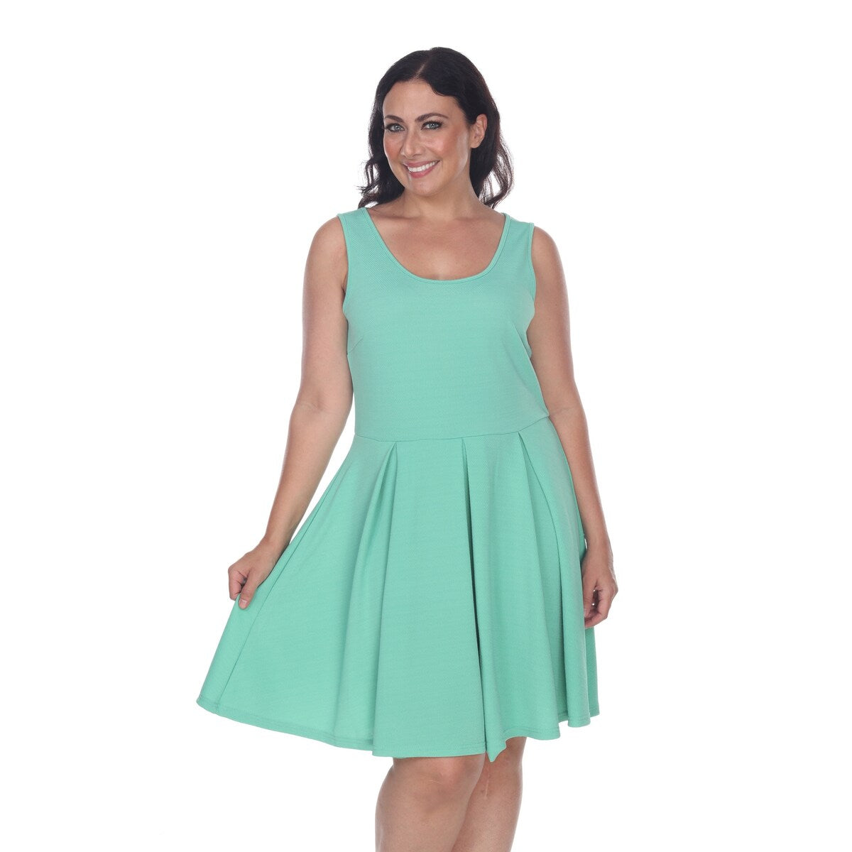 White Mark Plus Size Crystal Dress