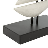 White Iron Coastal Sculpture 8 x 14 x 4 - 14 x 4 x 8
