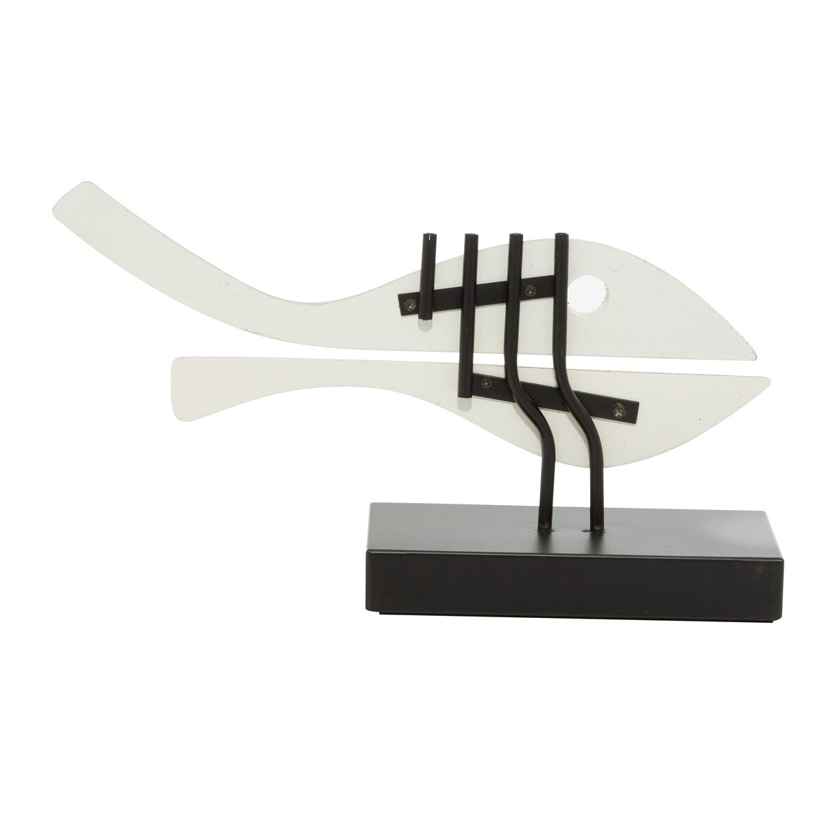 White Iron Coastal Sculpture 8 x 14 x 4 - 14 x 4 x 8