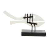 White Iron Coastal Sculpture 8 x 14 x 4 - 14 x 4 x 8