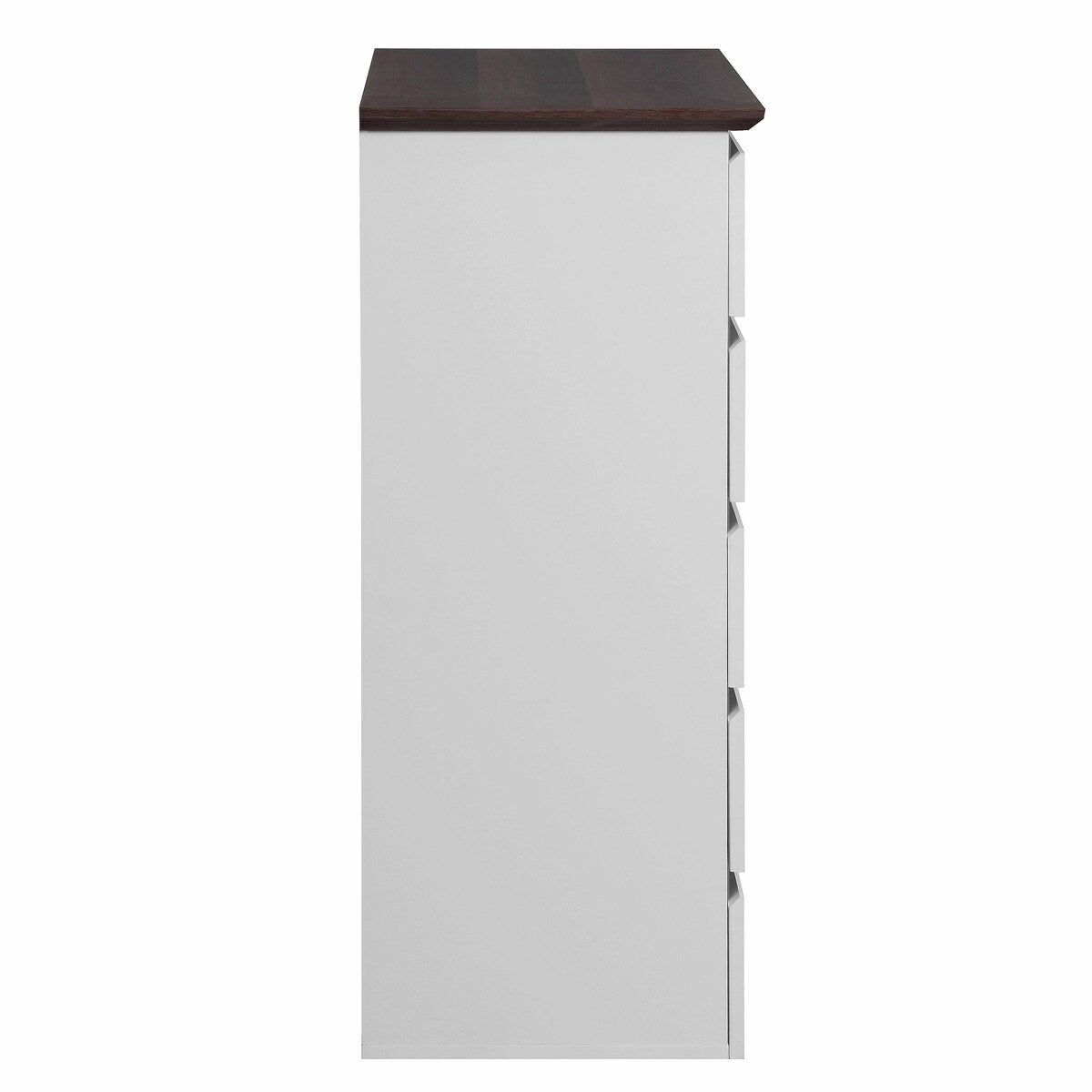 White Mid-Century Modern 5-Drawer Dresser
