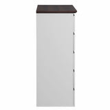 White Mid-Century Modern 5-Drawer Dresser