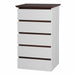 White Mid-Century Modern 5-Drawer Dresser