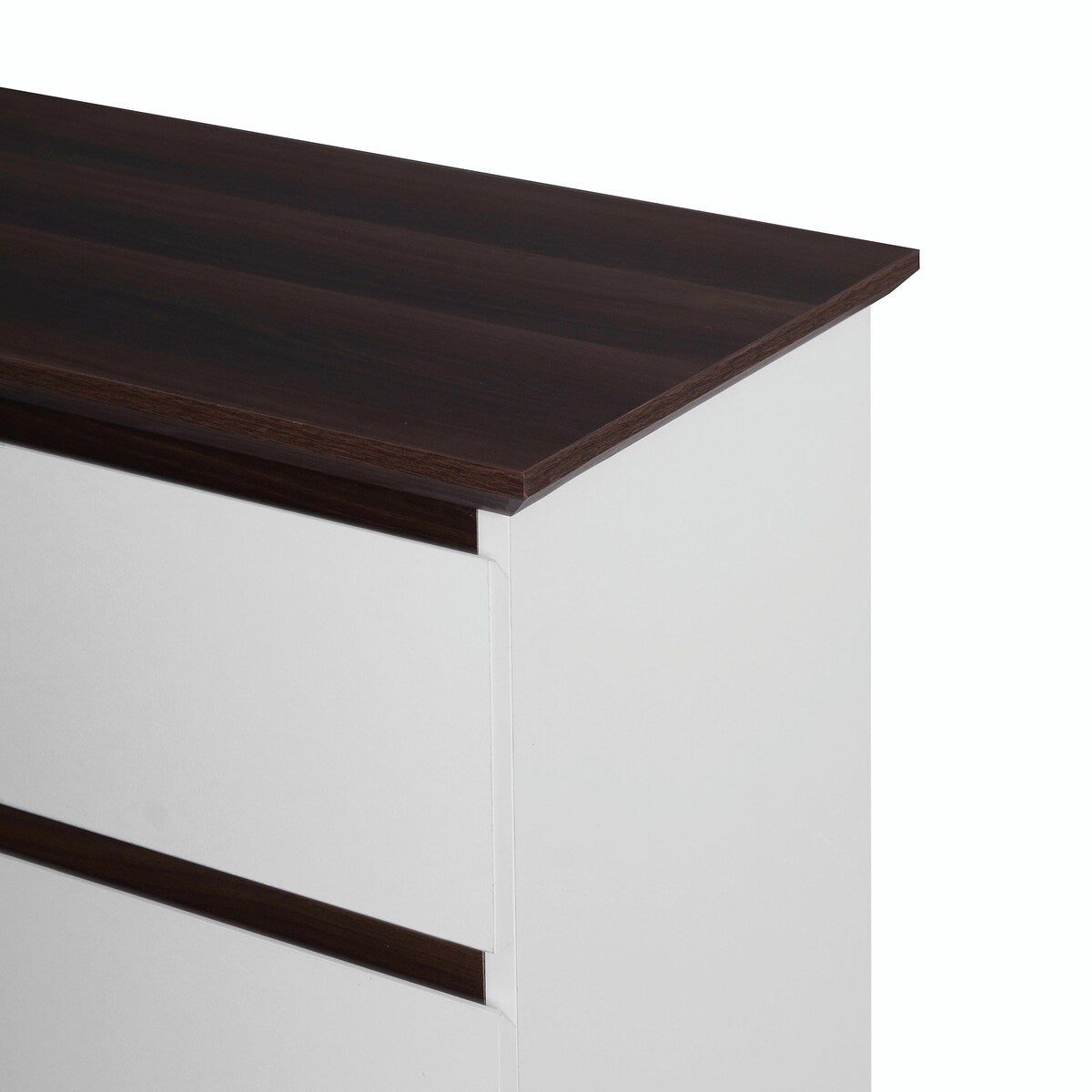 White Mid-Century Modern 5-Drawer Dresser