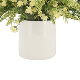 White Plastic and Ceramic Natural Artificial Foliage 21 x 32 x 32 In - 32 x 32 x 21