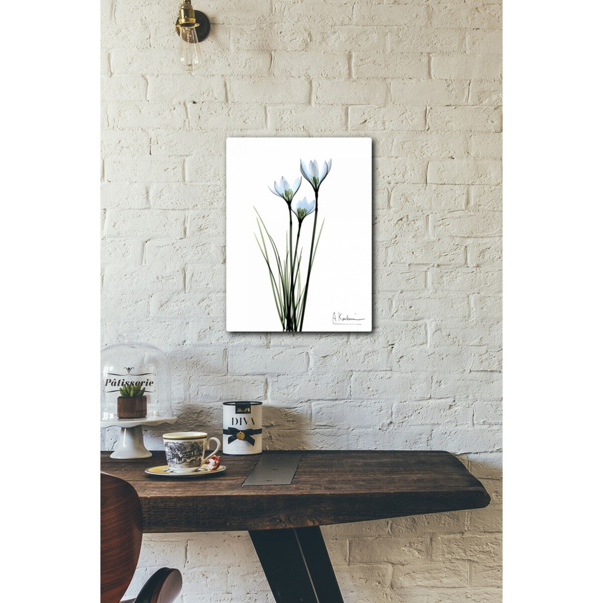 White Rain Lily 16x20 Gallery Wrapped Stretched Canvas