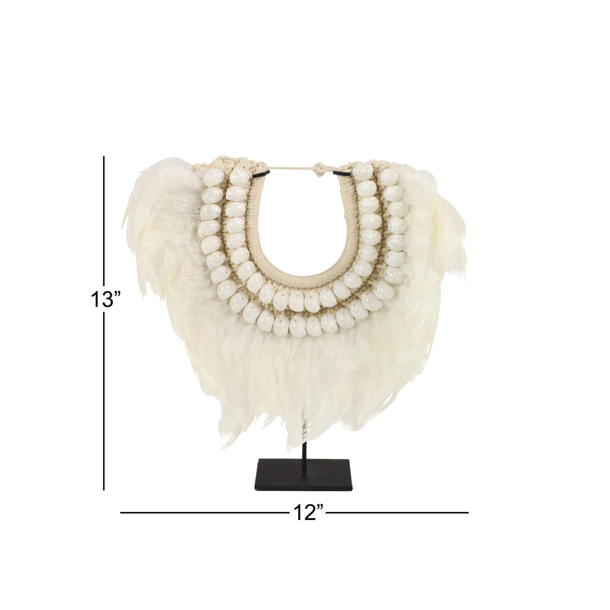White Shell Eclectic Sculpture Birds 13 x 12 x 4 - 12 x 4 x 13