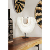 White Shell Eclectic Sculpture Birds 13 x 12 x 4 - 12 x 4 x 13