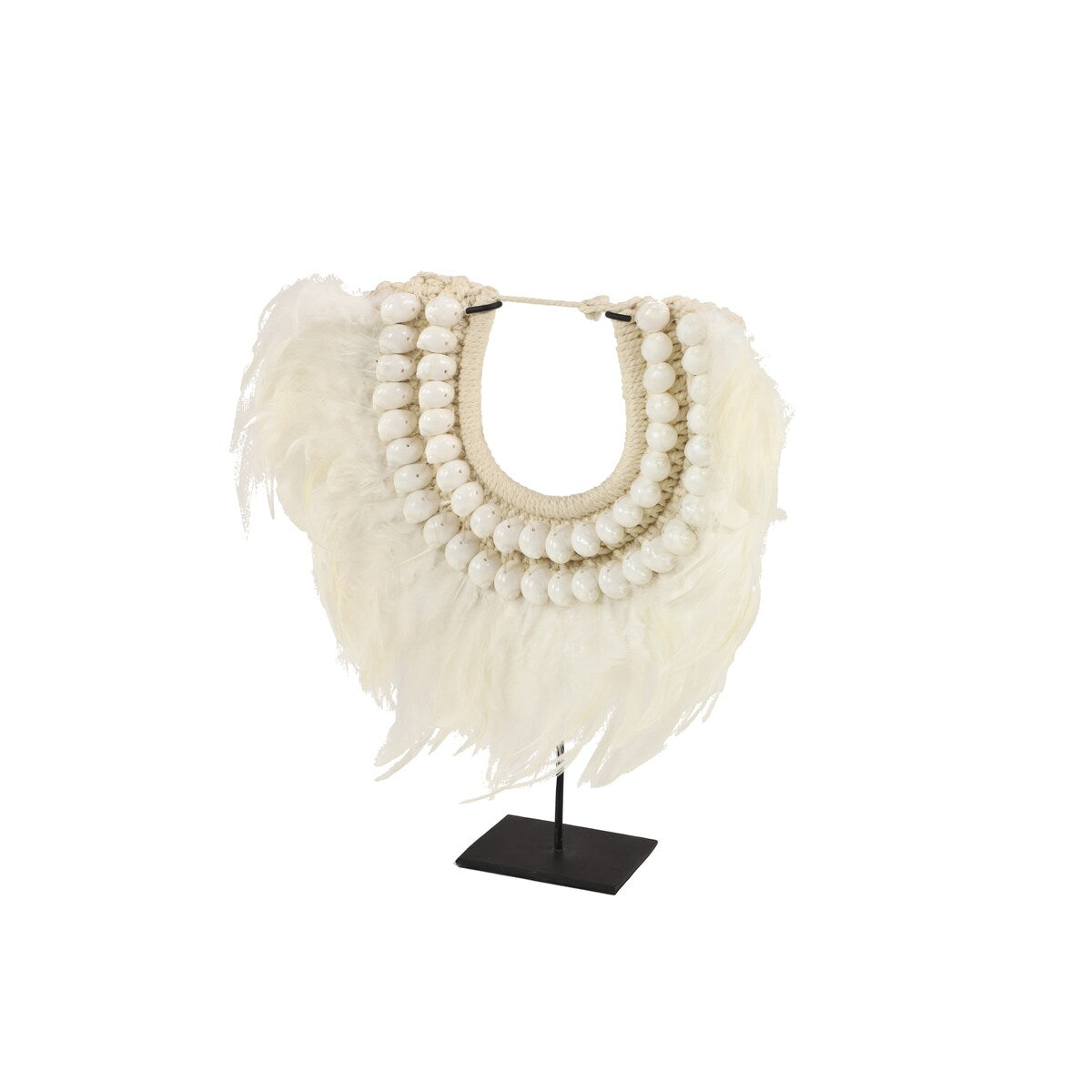 White Shell Eclectic Sculpture Birds 13 x 12 x 4 - 12 x 4 x 13