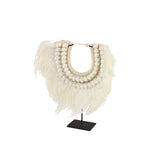 White Shell Eclectic Sculpture Birds 13 x 12 x 4 - 12 x 4 x 13