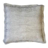 Jiti White Solid Color Rustic Velvet Handmade Down Pillow - 20 x 20