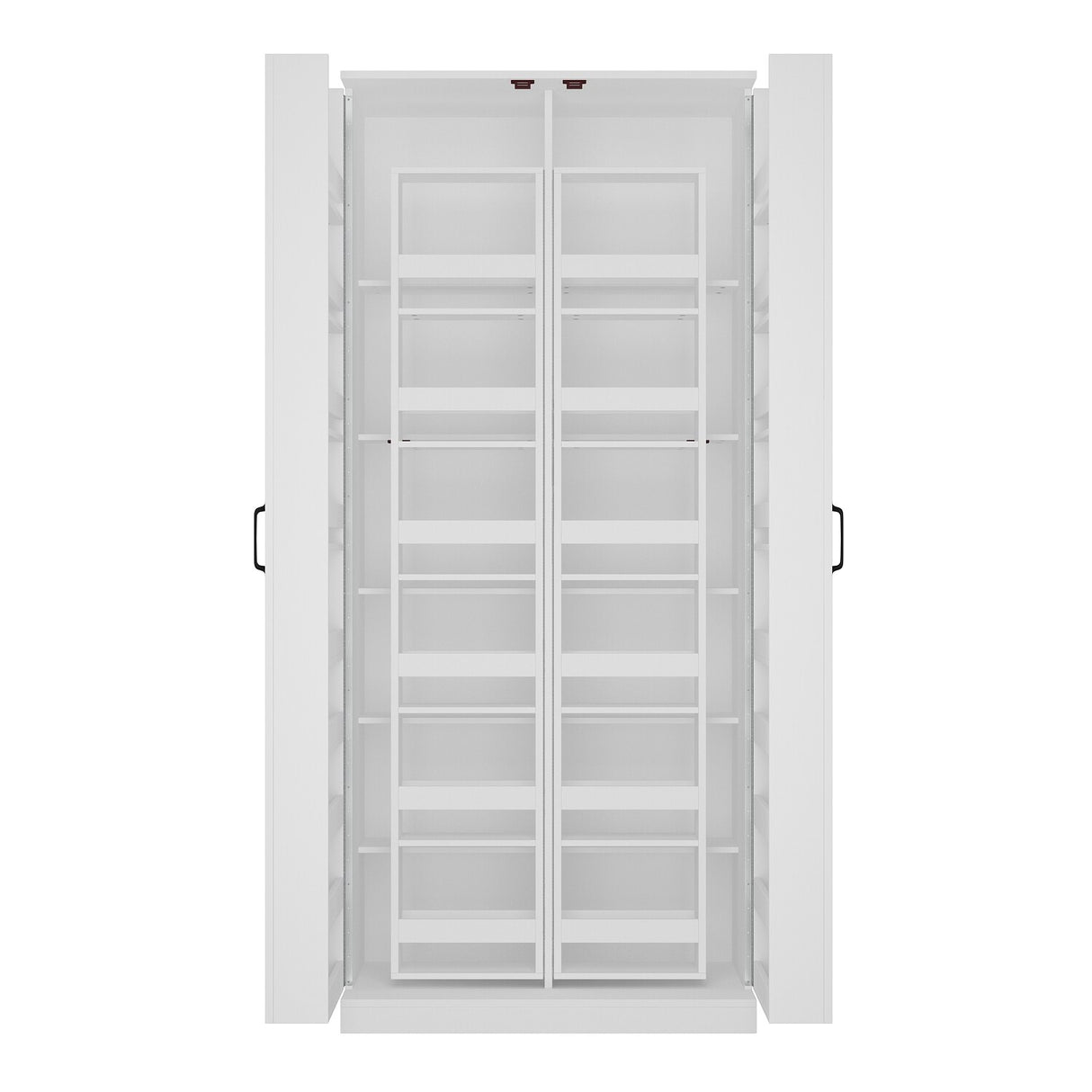 White Storage Cabinet: Kitchen Pantry, Buffet, Large 72.2"H Bookshelf