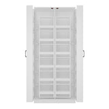 White Storage Cabinet: Kitchen Pantry, Buffet, Large 72.2"H Bookshelf