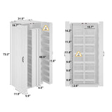 White Storage Cabinet: Kitchen Pantry, Buffet, Large 72.2"H Bookshelf